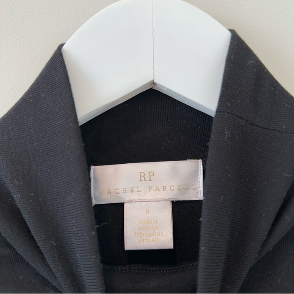 Rachel Parcell Cutout Bodysuit Black Jet Bodycon Turtleneck Going Out Top Mock - Picture 11 of 16